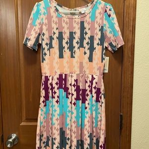 LulaRoe Amelia Dress LARGE NWT